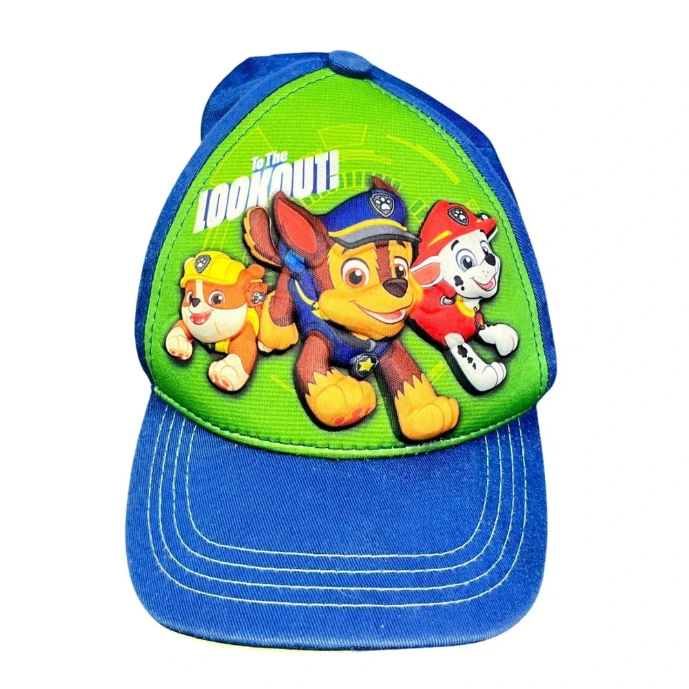 Nickelodeon Paw Patrol Boys Blue Lime Green Chase Marshall Snapback Hat Cap